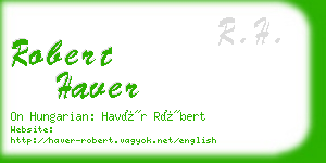 robert haver business card
